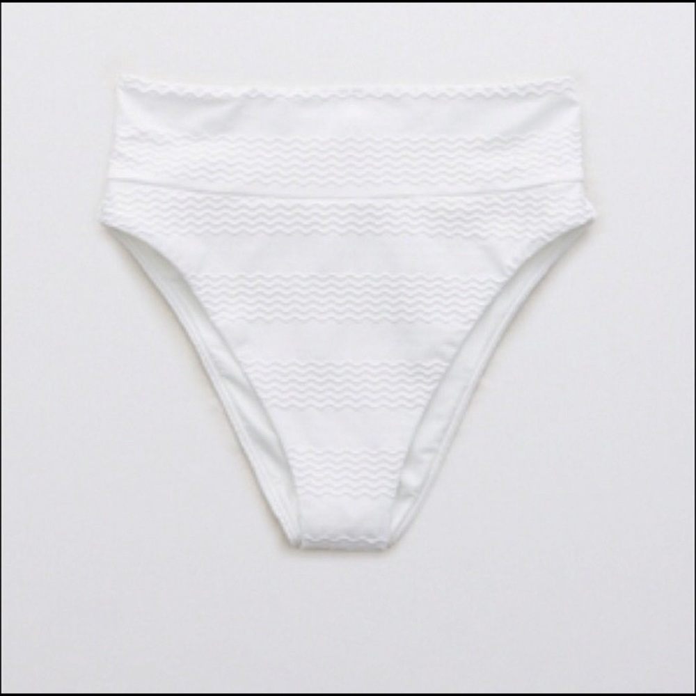 NWT Aerie Jacquard High Cut Cheeky Bikini Bottom - Picture 8 of 9